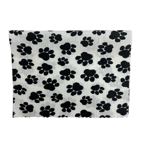 Puppy Paw Print Print Poly Cotton Fabric | Spandex Palace