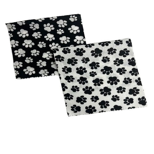 Puppy Paw Print Print Poly Cotton Fabric | Spandex Palace