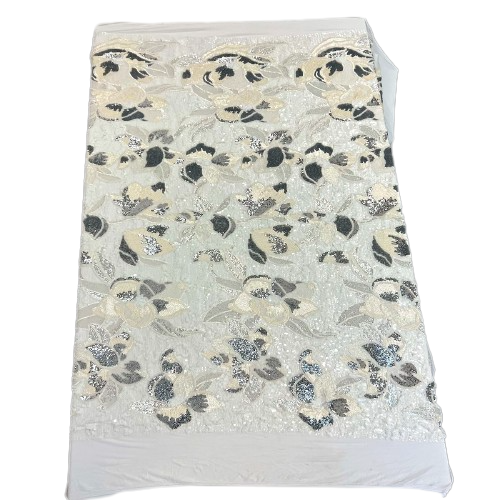 Giselle Multicolor Floral Stretch Sequins Fabric | Spandex Palace