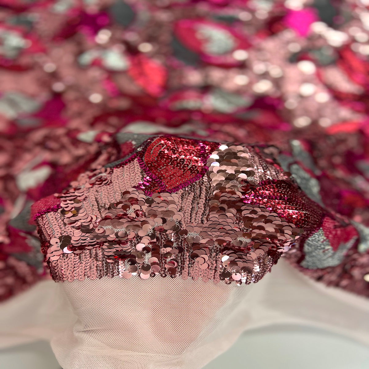 Giselle Multicolor Floral Stretch Sequins Fabric | Spandex Palace