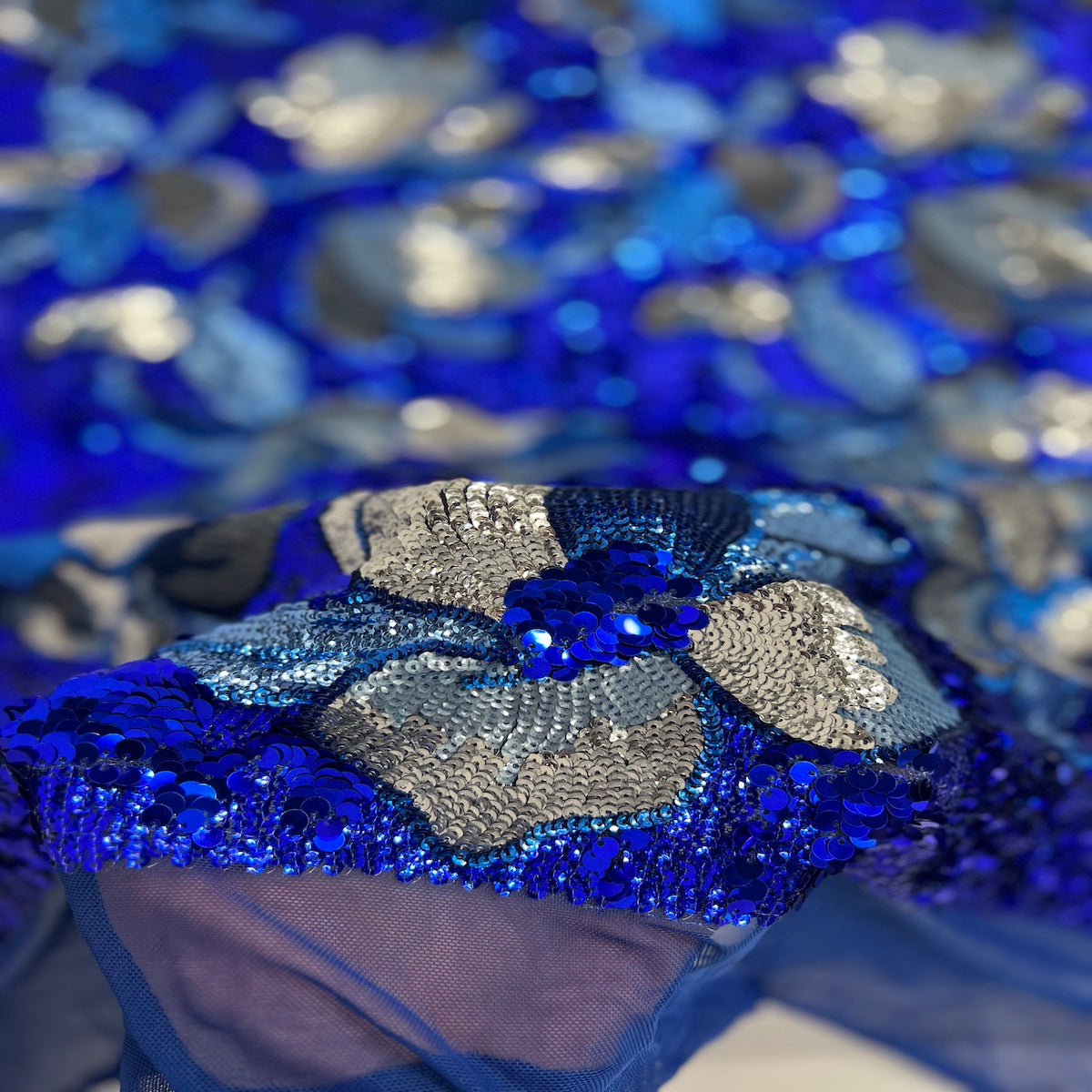 Giselle Multicolor Floral Stretch Sequins Fabric | Spandex Palace