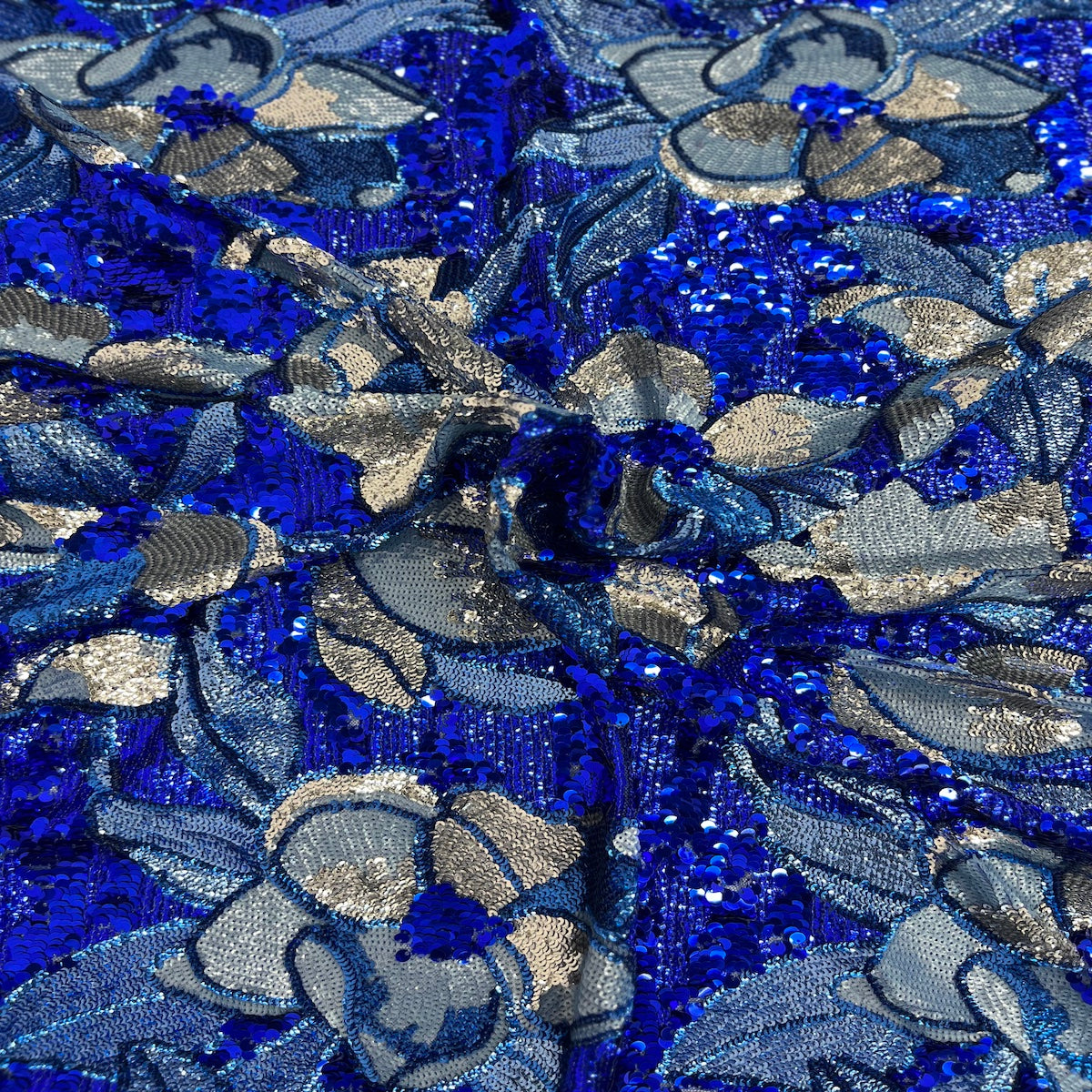 Giselle Multicolor Floral Stretch Sequins Fabric | Spandex Palace