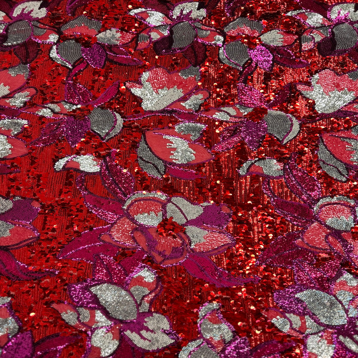 Giselle Multicolor Floral Stretch Sequins Fabric | Spandex Palace