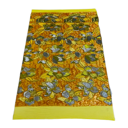 Giselle Multicolor Floral Stretch Sequins Fabric | Spandex Palace