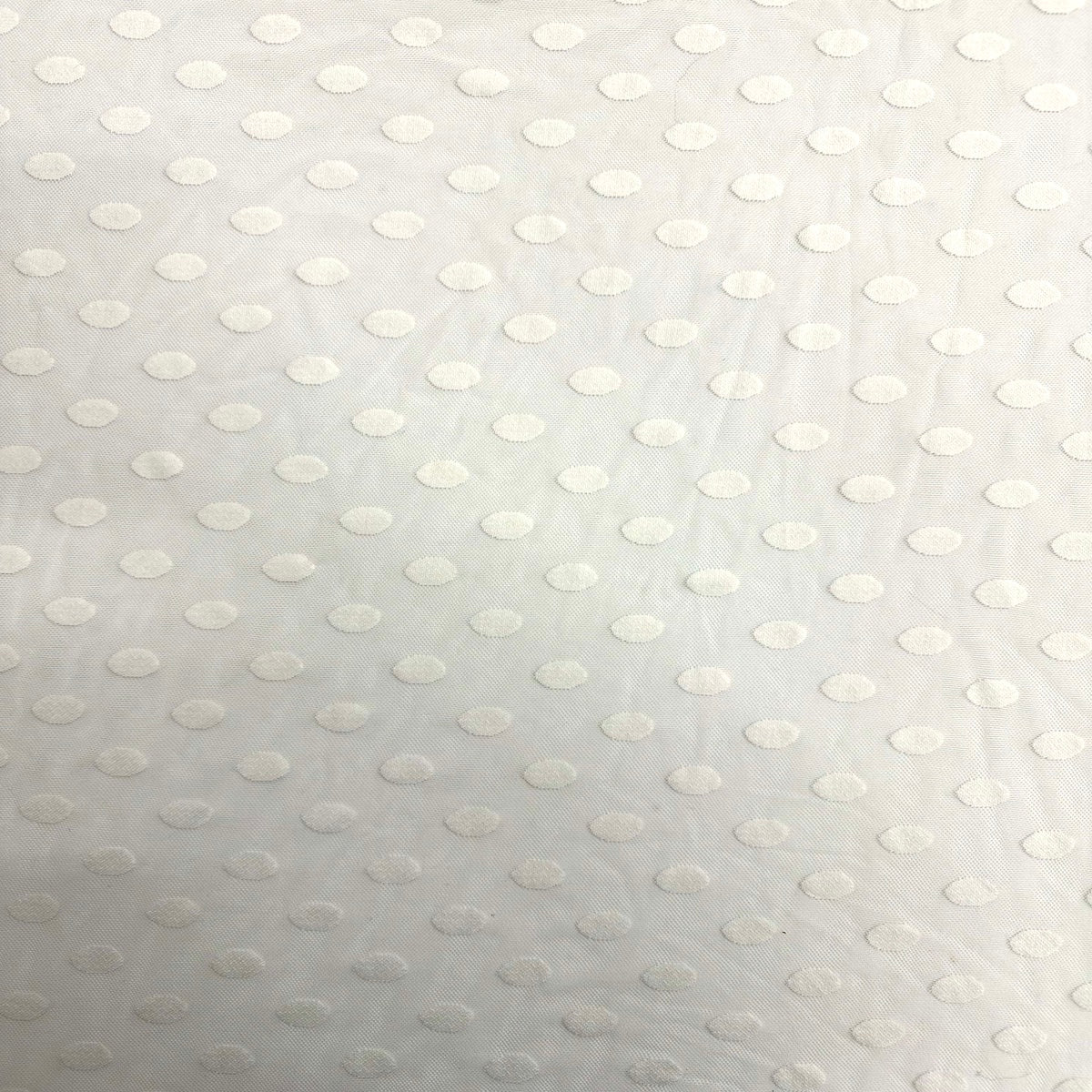 Flocked Polka Dot Mesh Fabric | Spandex Palace