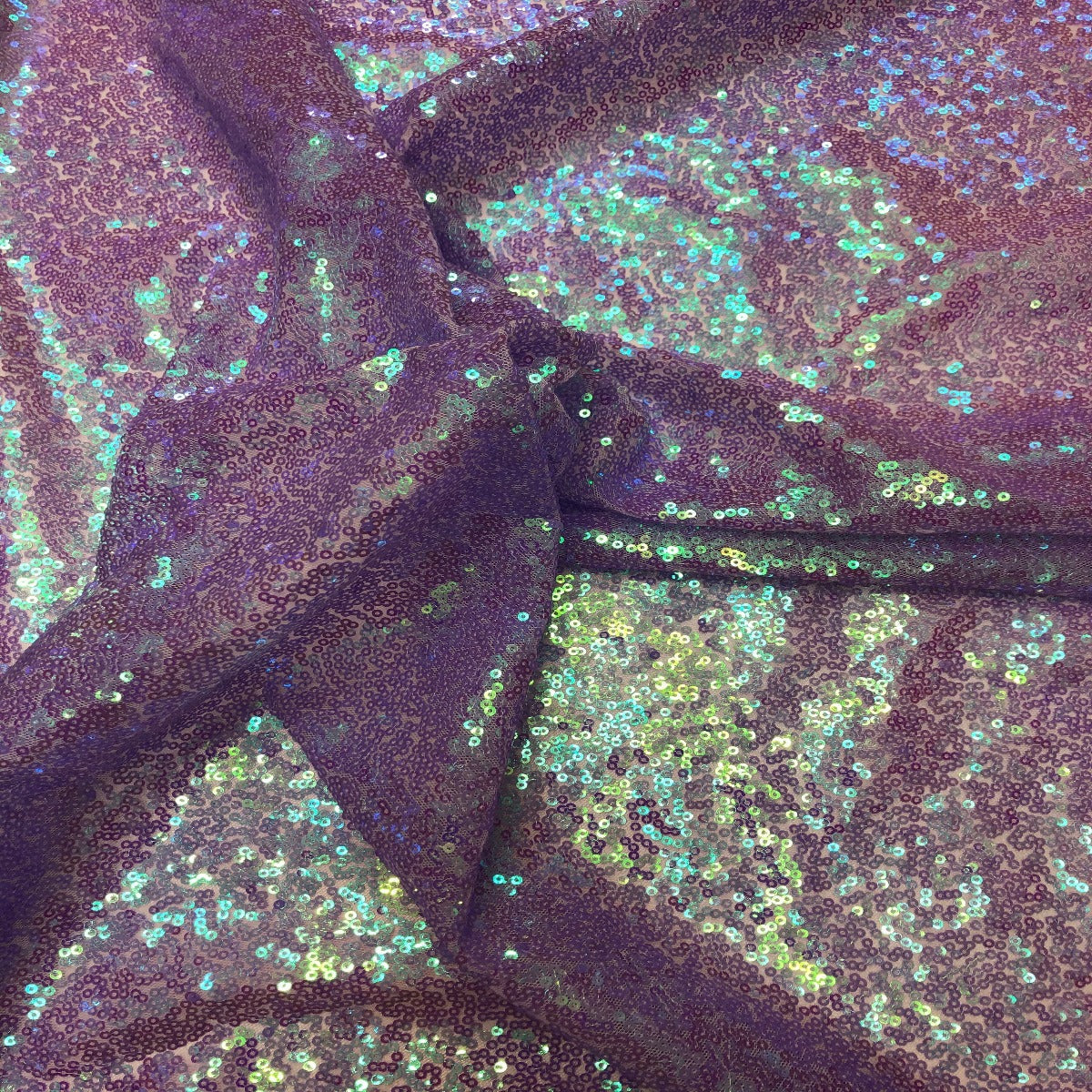 Iridescent All Over Sequins Fabric | Spandex Palace