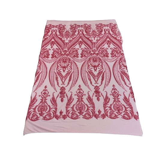 Catina Damask Stretch Sequins Fabric | Spandex Palace