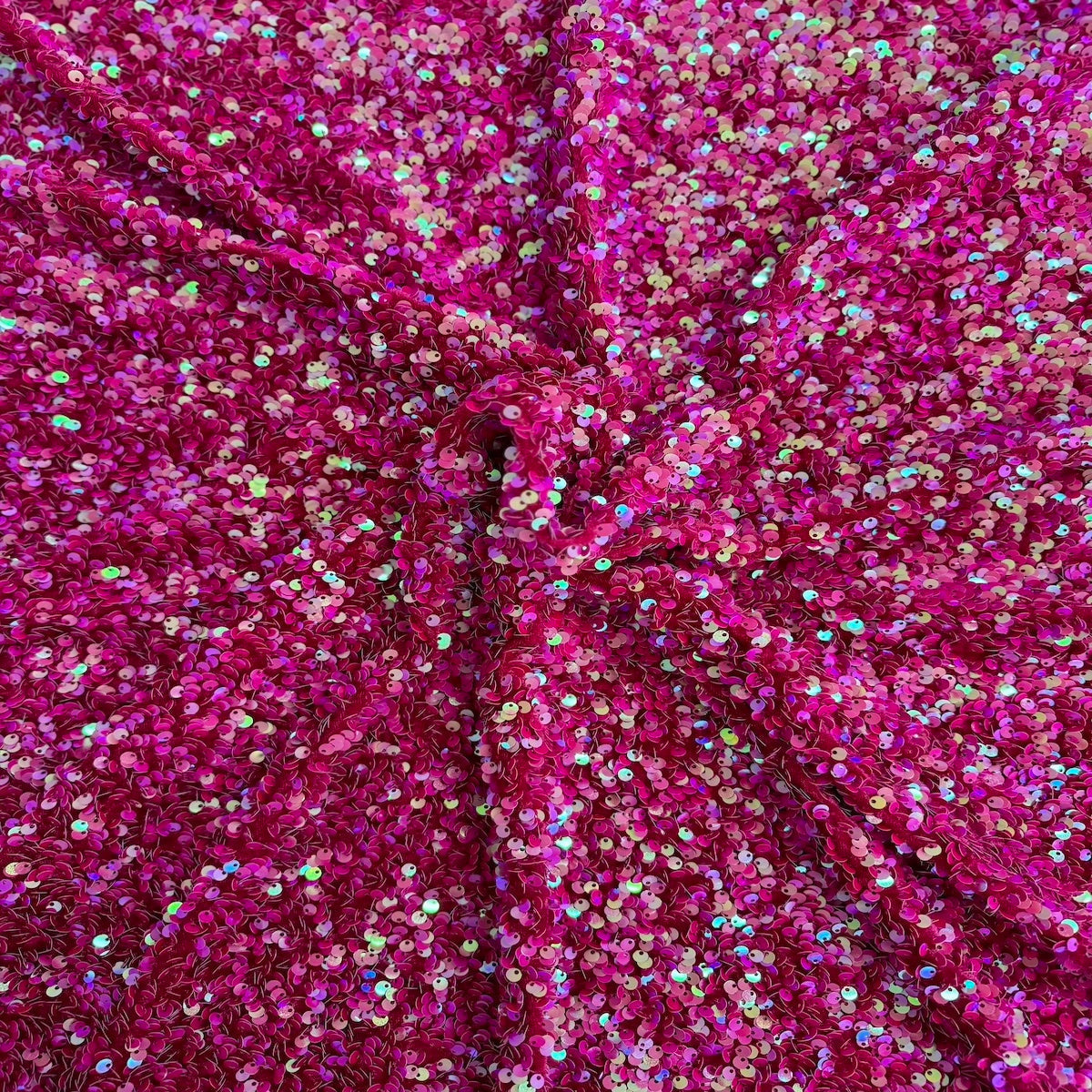 Sequins Embroidered Stretch Velvet Rodeo Fabric | Spandex Palace