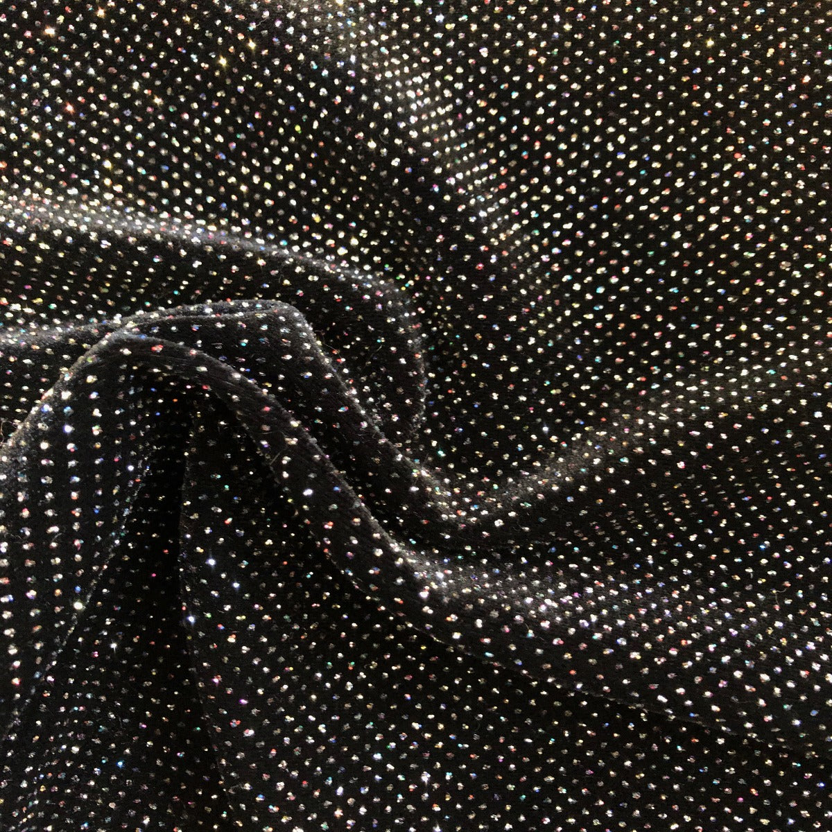 Sparkle Glitter Lurex Stretch Velvet Fabric | Spandex Palace