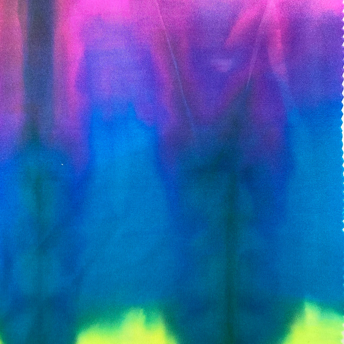 Tie Dye Nylon Spandex Fabric