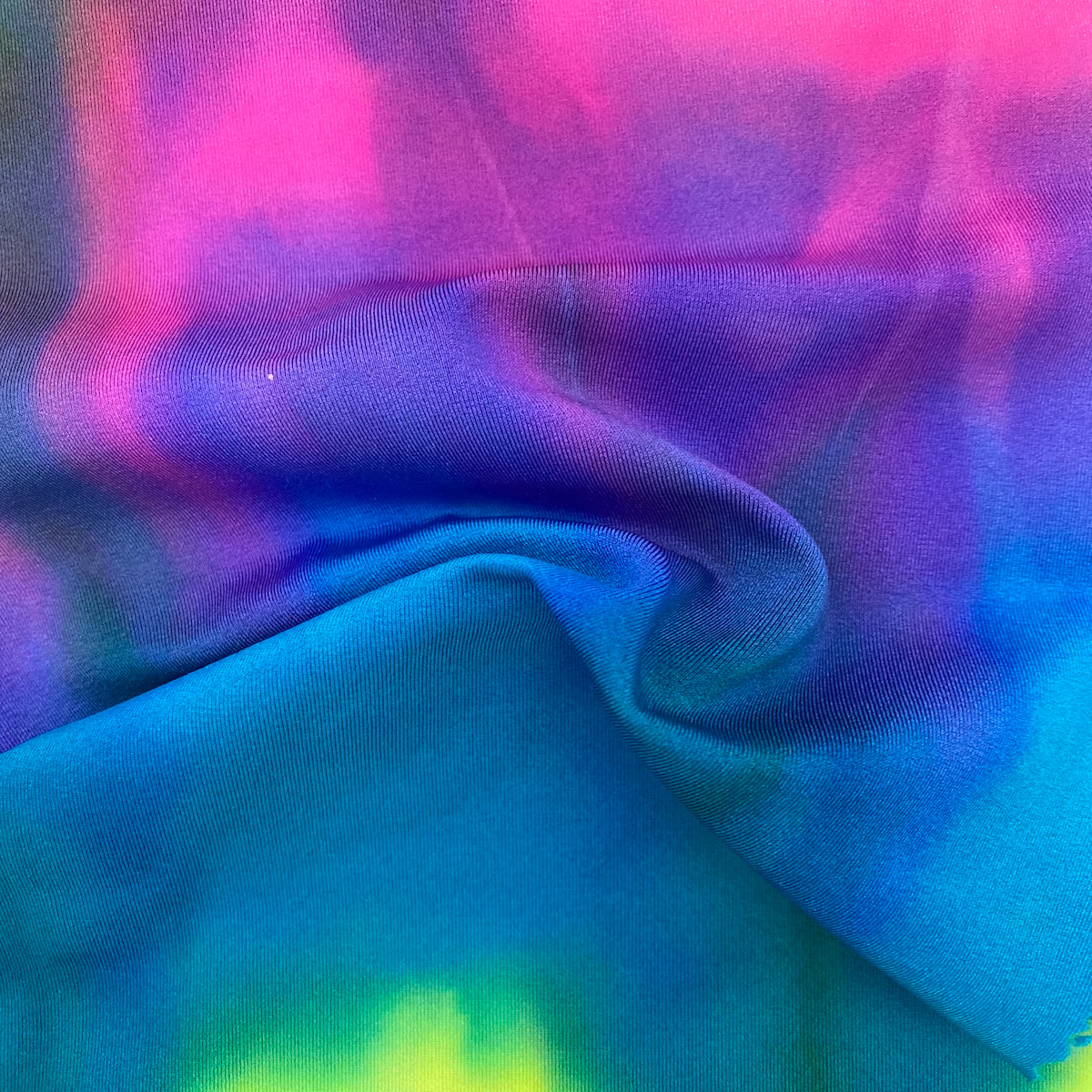 Tie Dye Nylon Spandex Fabric