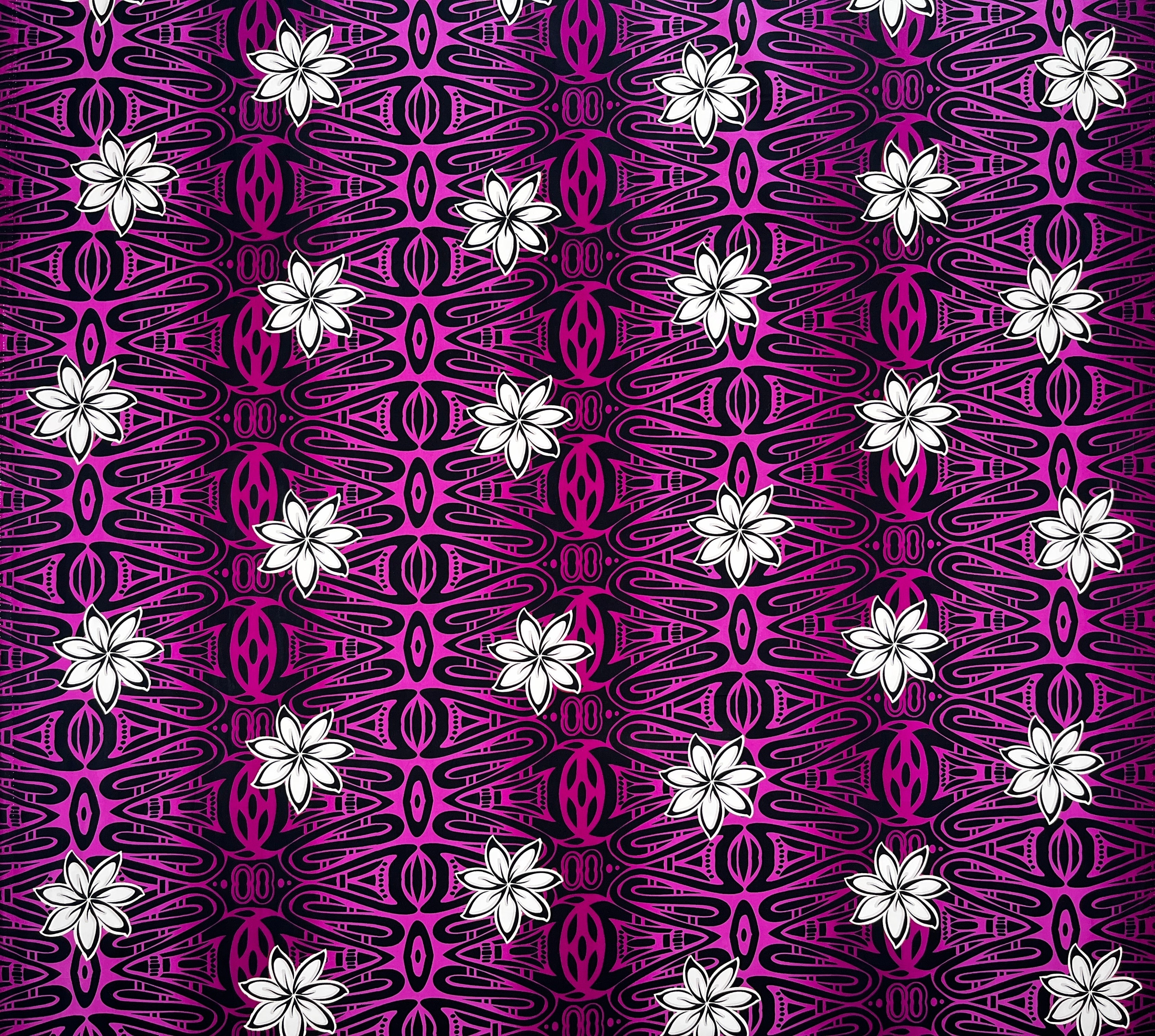 Tiare Polynesian Geometric Design Fabric | Cotton \ Spandex Palace