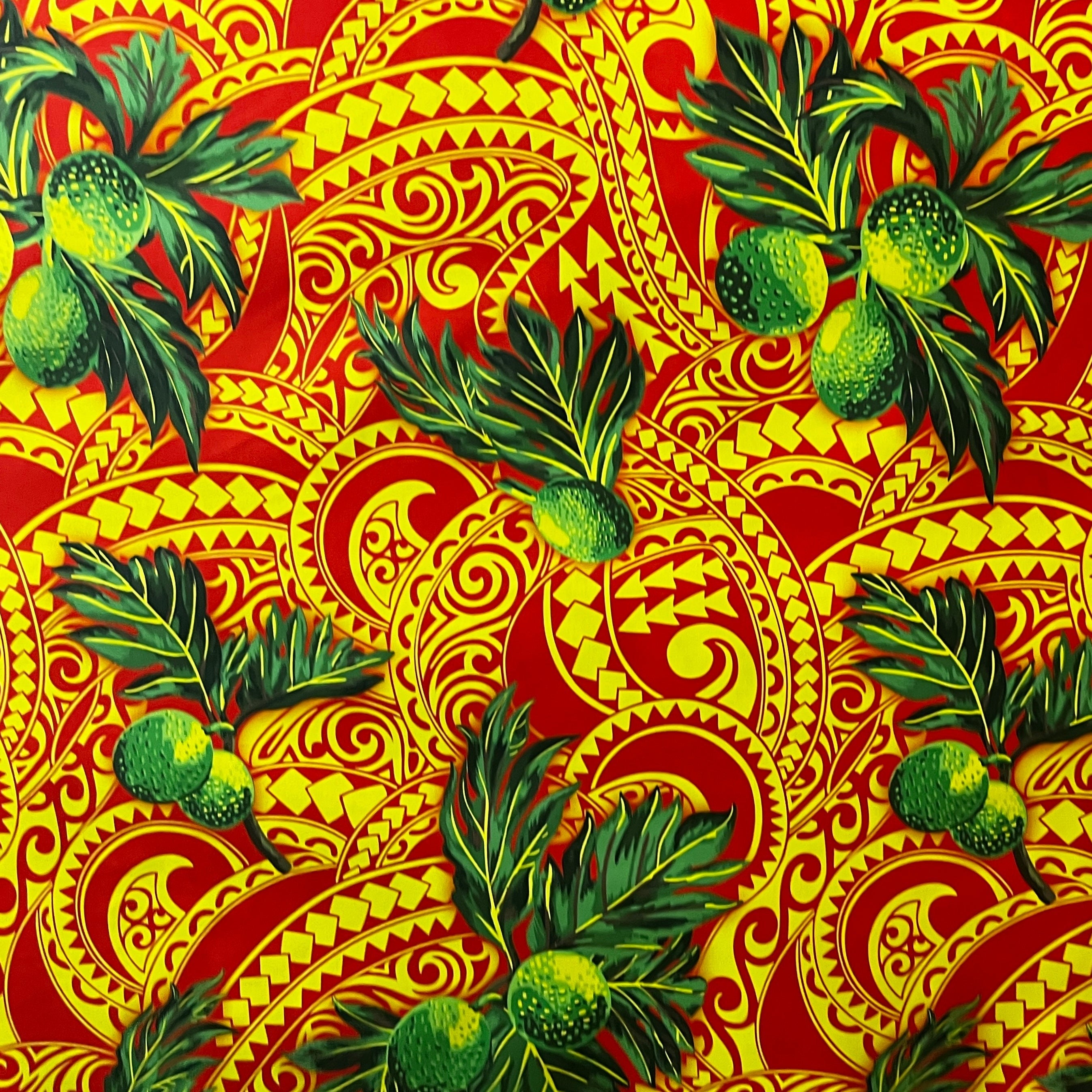 Longan, Traditional Tattoo Background Fabric | Poly Cotton l Spandex Palace