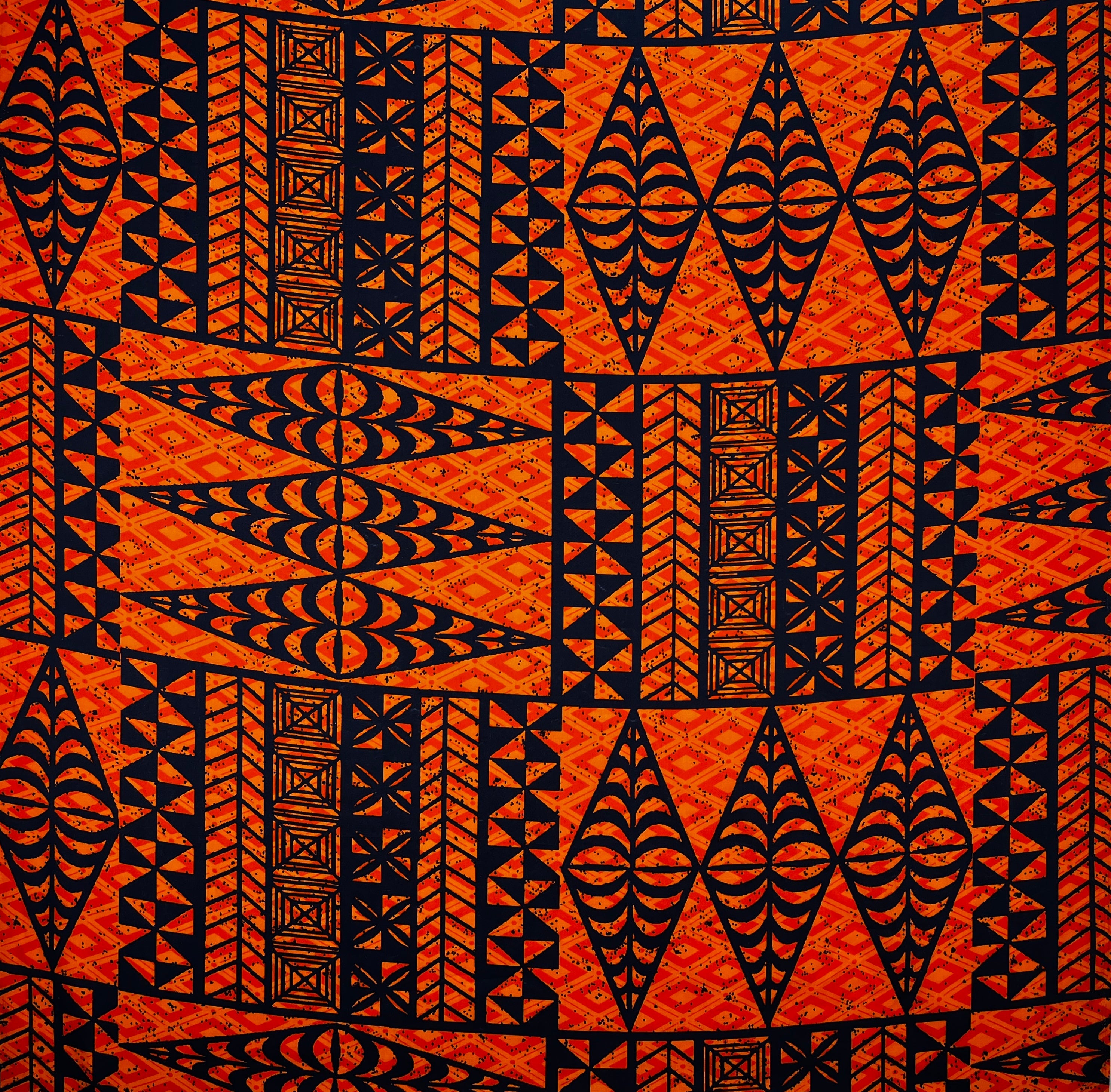 Traditional Tongan Geometric Design Fabric | Cotton | Spandex Palace