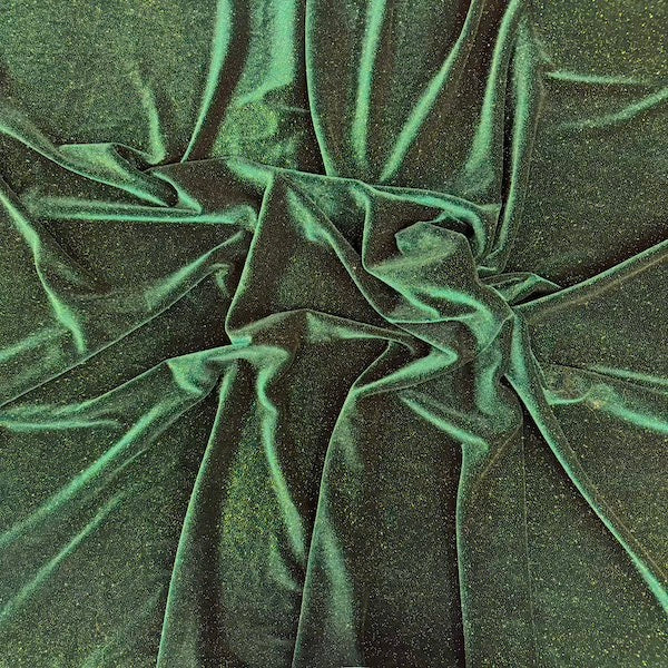 Misty Glitter Stretch Velvet | Spandex Fabric