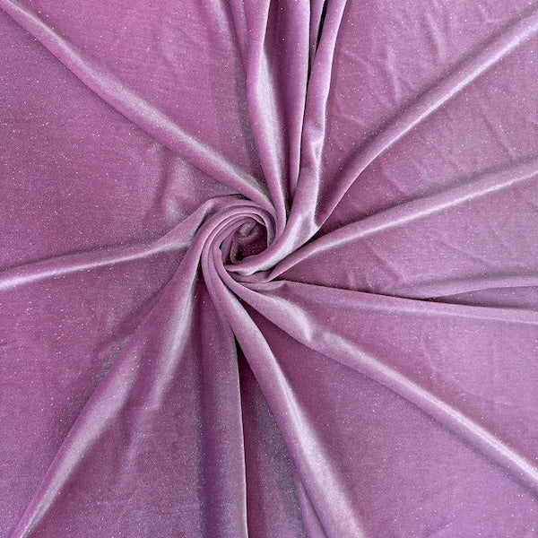 Misty Glitter Stretch Velvet | Spandex Fabric