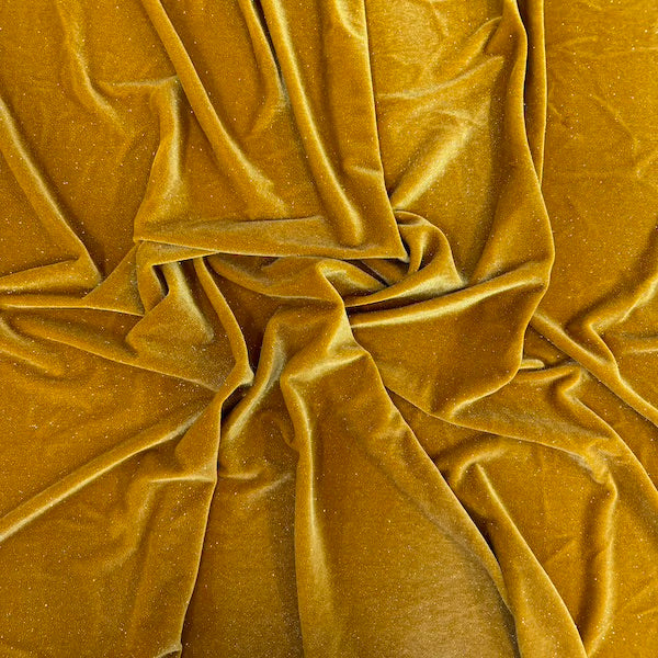 Misty Glitter Stretch Velvet | Spandex Fabric