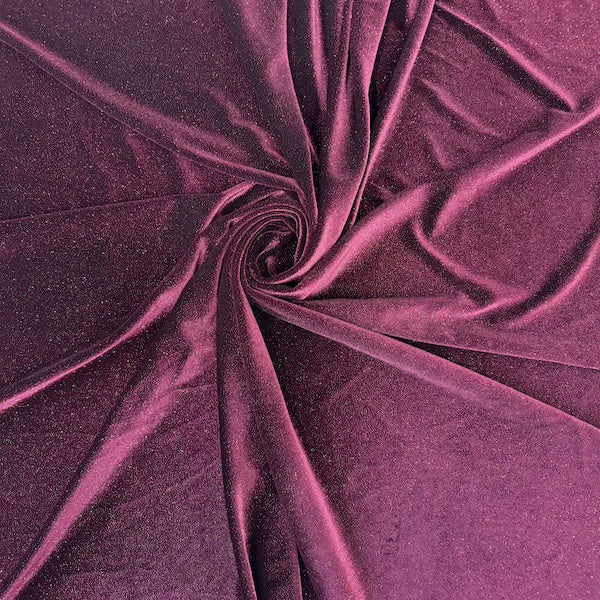 Misty Glitter Stretch Velvet | Spandex Fabric