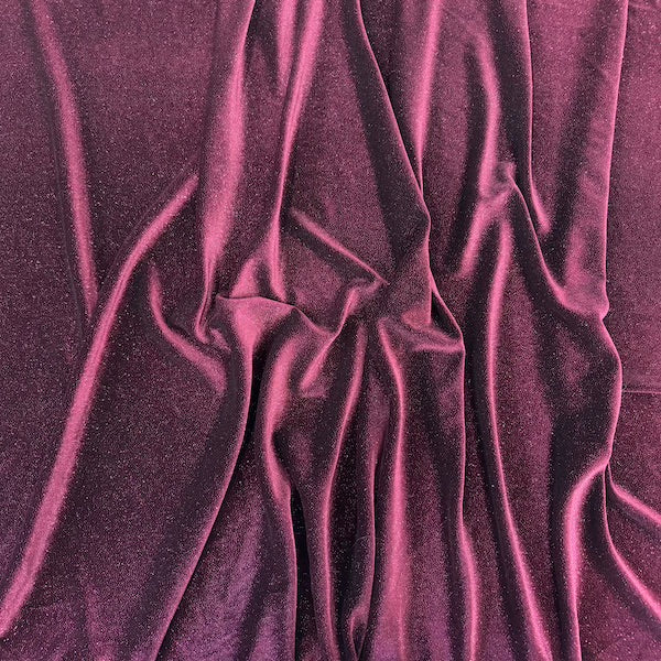 Misty Glitter Stretch Velvet | Spandex Fabric