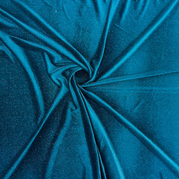 Misty Glitter Stretch Velvet | Spandex Fabric