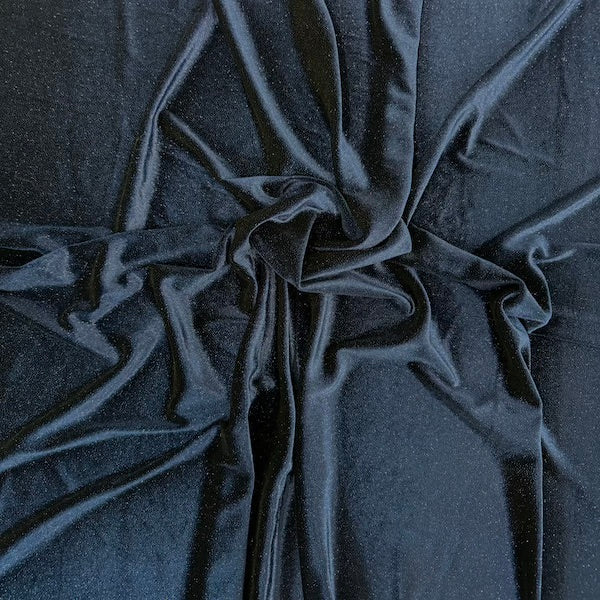 Misty Glitter Stretch Velvet | Spandex Fabric