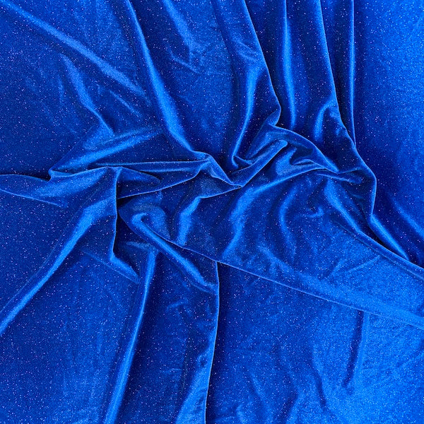 Misty Glitter Stretch Velvet | Spandex Fabric