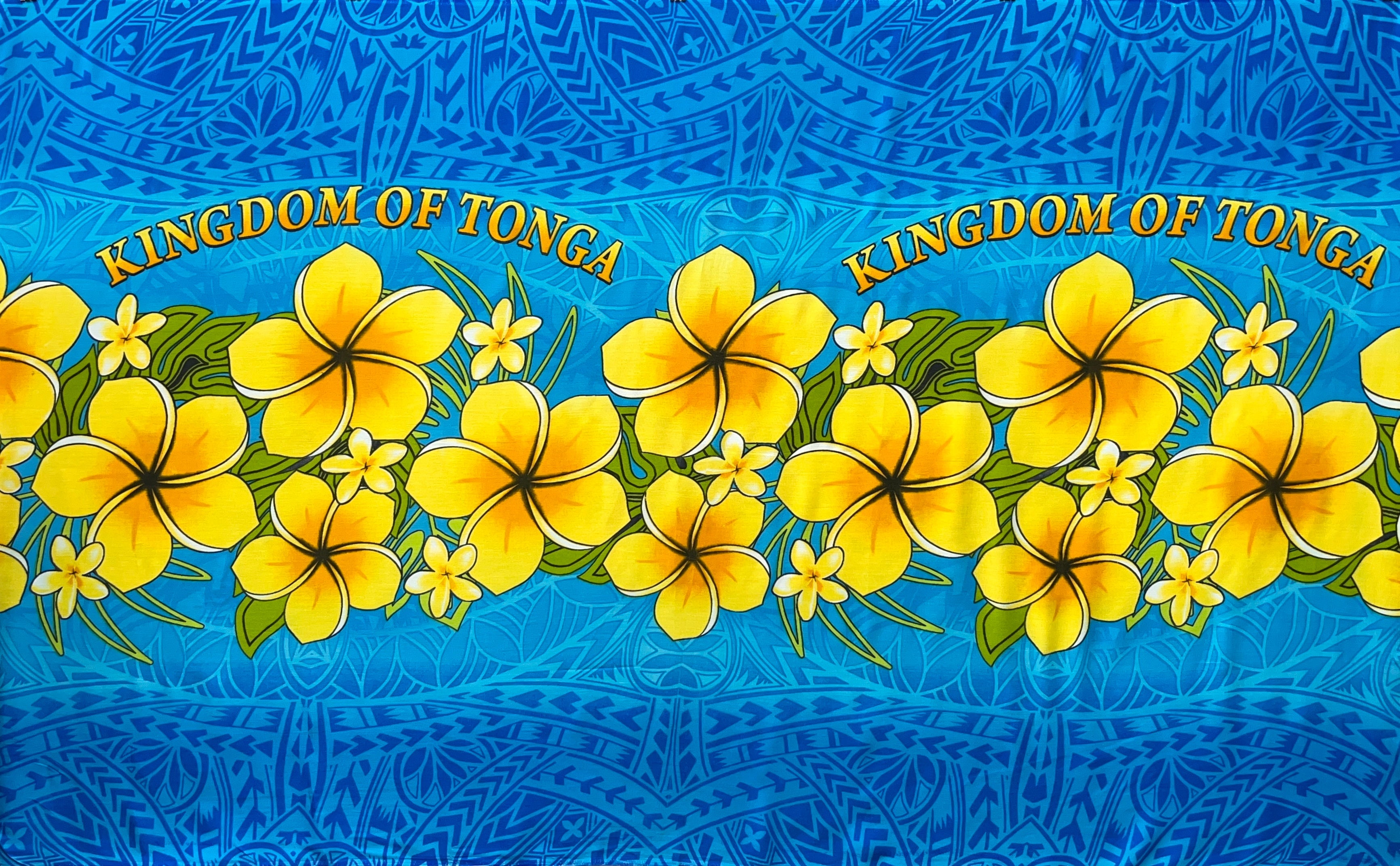 Plumeria Kingdom of Tonga Rayon Sarong | Islands Fabric