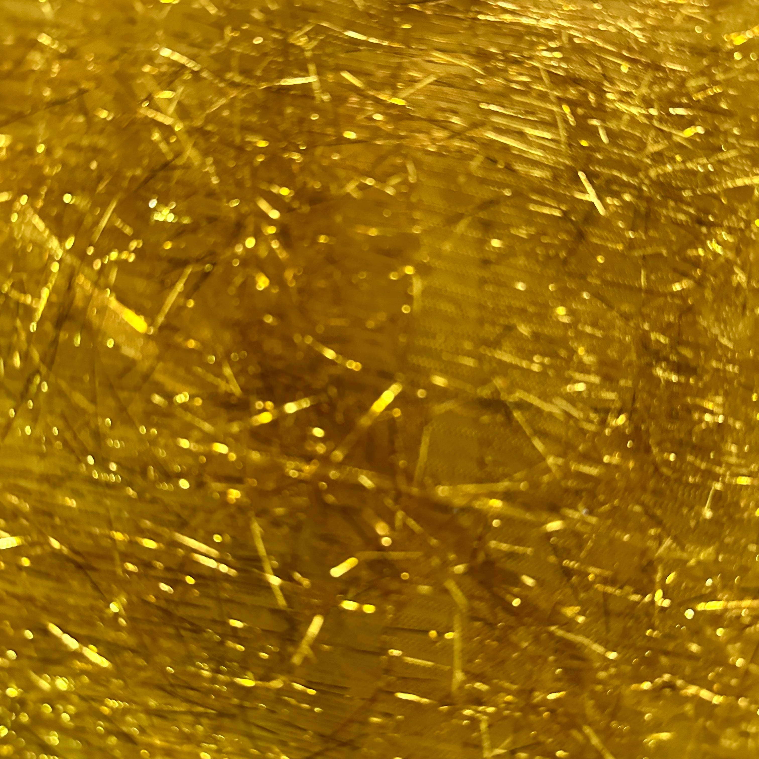 Metallic Eyelash Design Polyester Fabric Gold