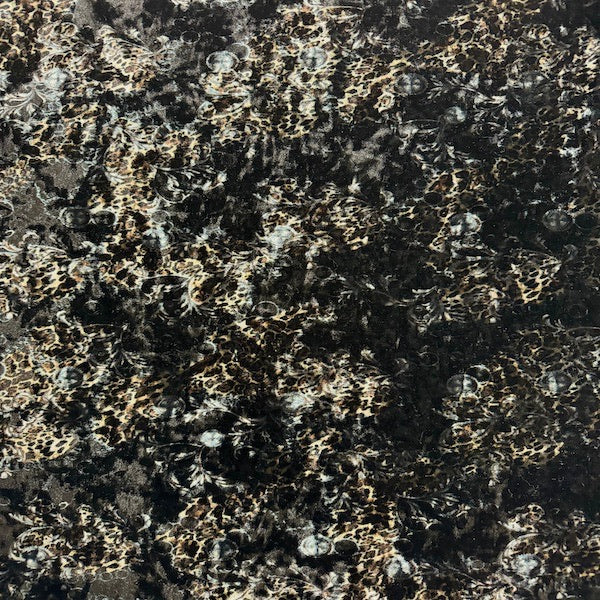Camouflage Leopard Print Crushed Stretch Velvet Fabric | Spandex Palace