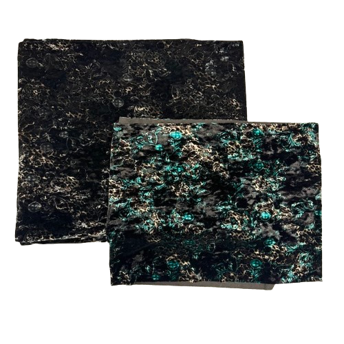 Camouflage Leopard Print Crushed Stretch Velvet Fabric | Spandex Palace