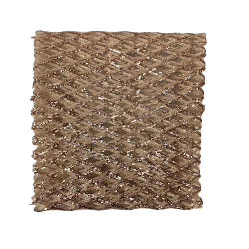 Diamond Pattern Sequins Stretch Mesh Fabric | Spandex Palace