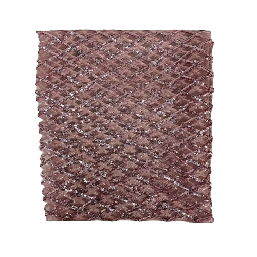 Diamond Pattern Sequins Stretch Mesh Fabric | Spandex Palace