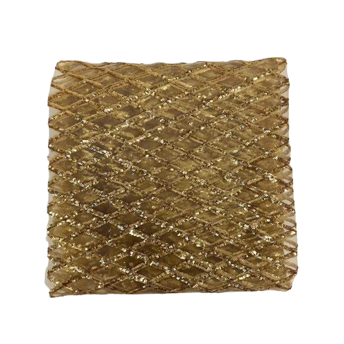 Diamond Pattern Sequins Stretch Mesh Fabric | Spandex Palace