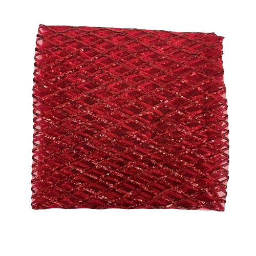 Diamond Pattern Sequins Stretch Mesh Fabric | Spandex Palace