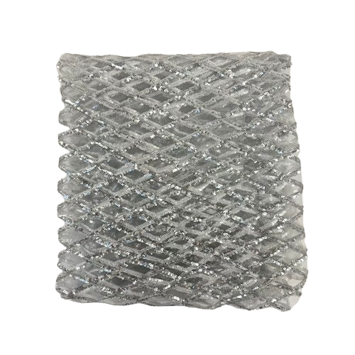 Diamond Pattern Sequins Stretch Mesh Fabric | Spandex Palace