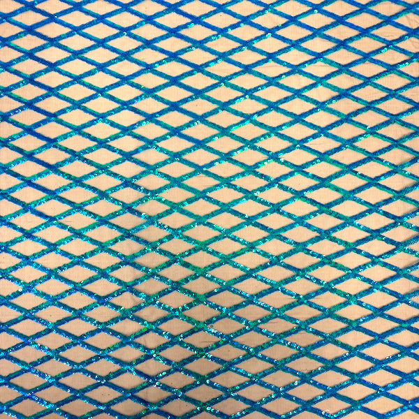 Diamond Pattern Sequins Stretch Mesh Fabric | Spandex Palace