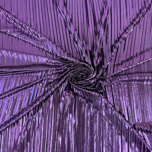 Metallic Pleated Foil | Spandex Fabric