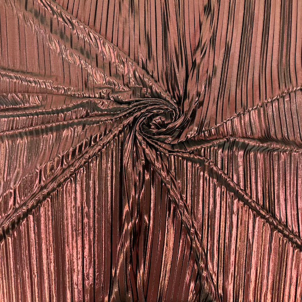 Metallic Pleated Foil | Spandex Fabric