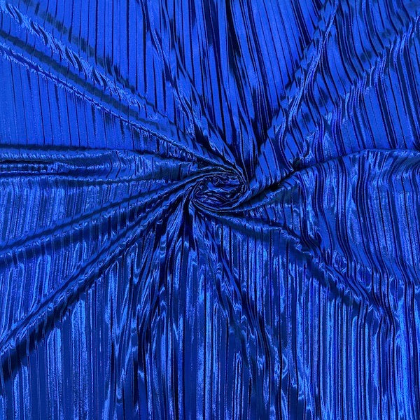 Metallic Pleated Foil | Spandex Fabric