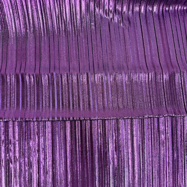 Metallic Pleated Foil | Spandex Fabric