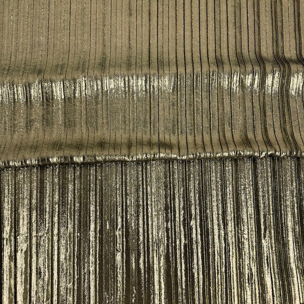 Metallic Pleated Foil | Spandex Fabric