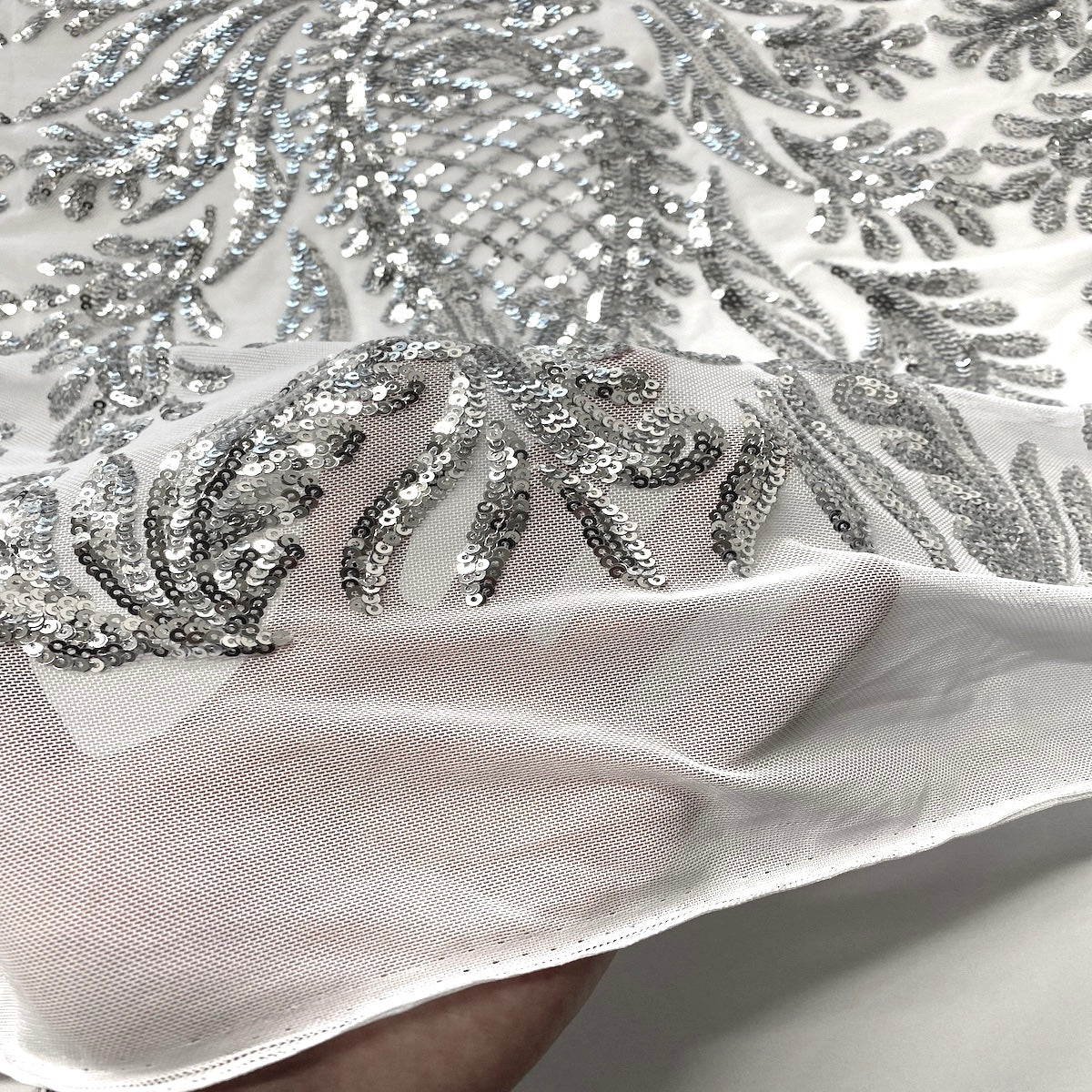 Nebill Stretch Sequins Lace Fabric | Spandex Palace