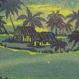 Island Design Power Mesh print Fabric | Spandex Palace Green