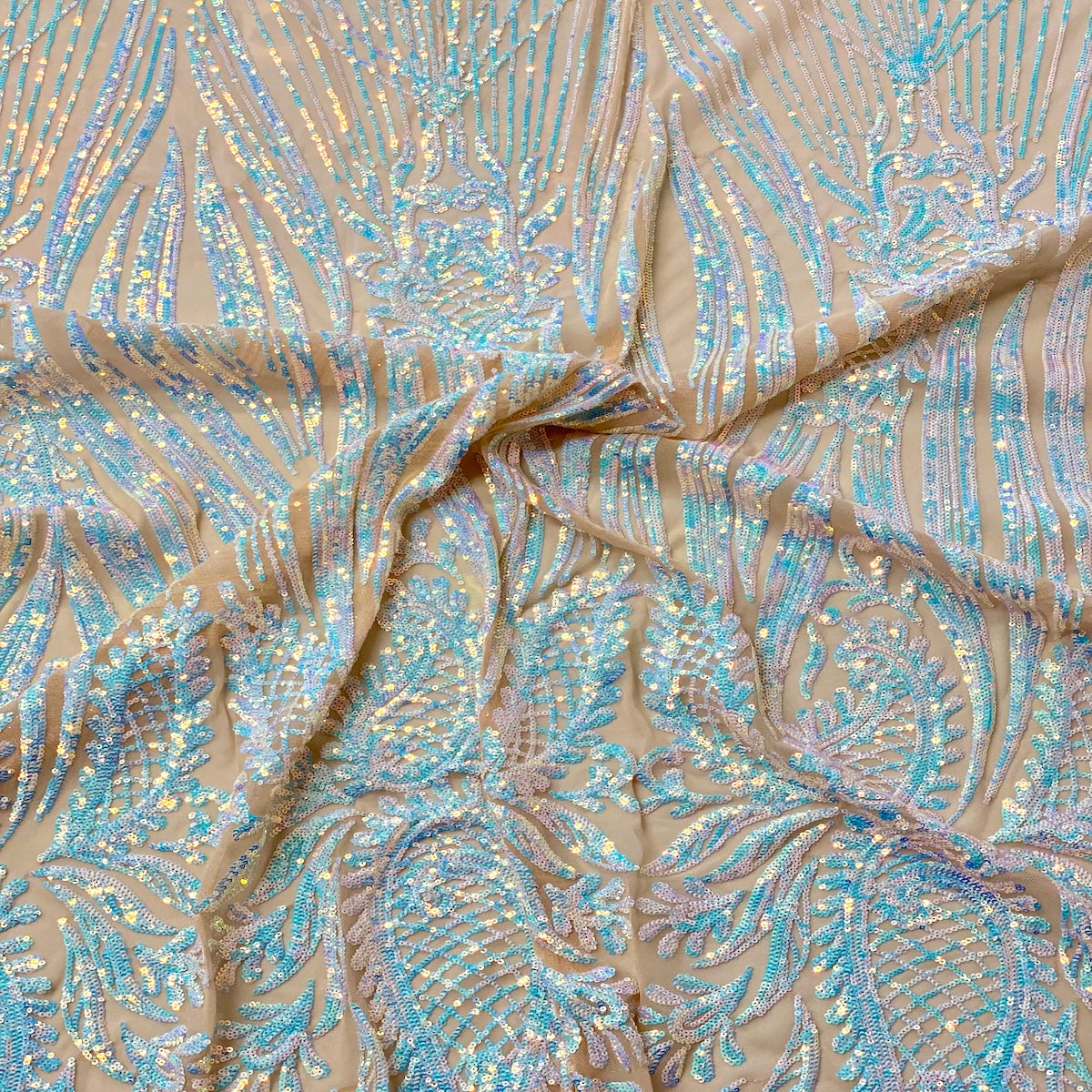 Nebill Stretch Sequins Lace Fabric | Spandex Palace