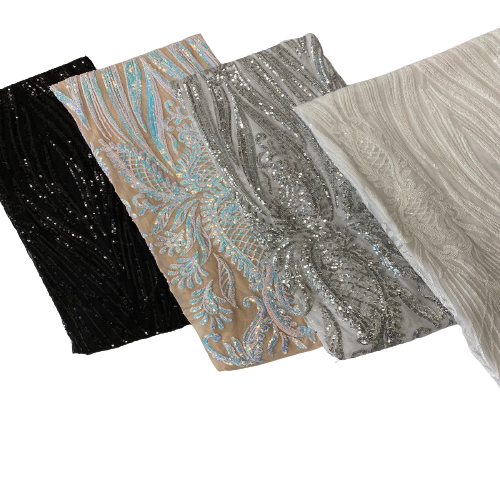 Nebill Stretch Sequins Lace Fabric | Spandex Palace