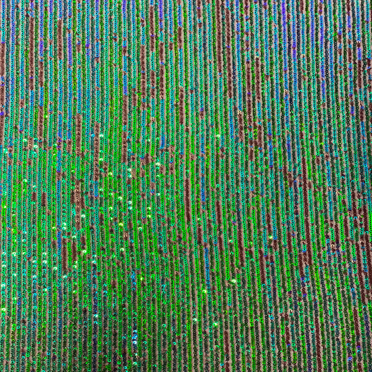 Mille Stripe Stretch Sequins Fabric | Spandex Palace