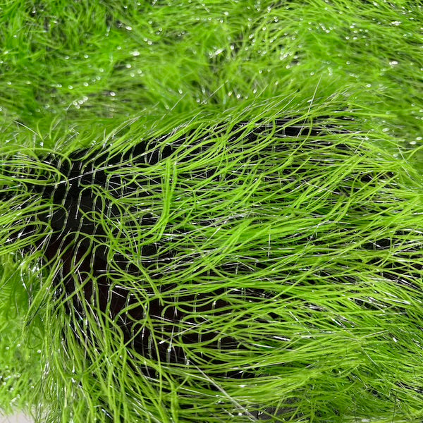 Metallic Faux Fur Tinsel Ostrich Feather Fabric | Spandex Palace