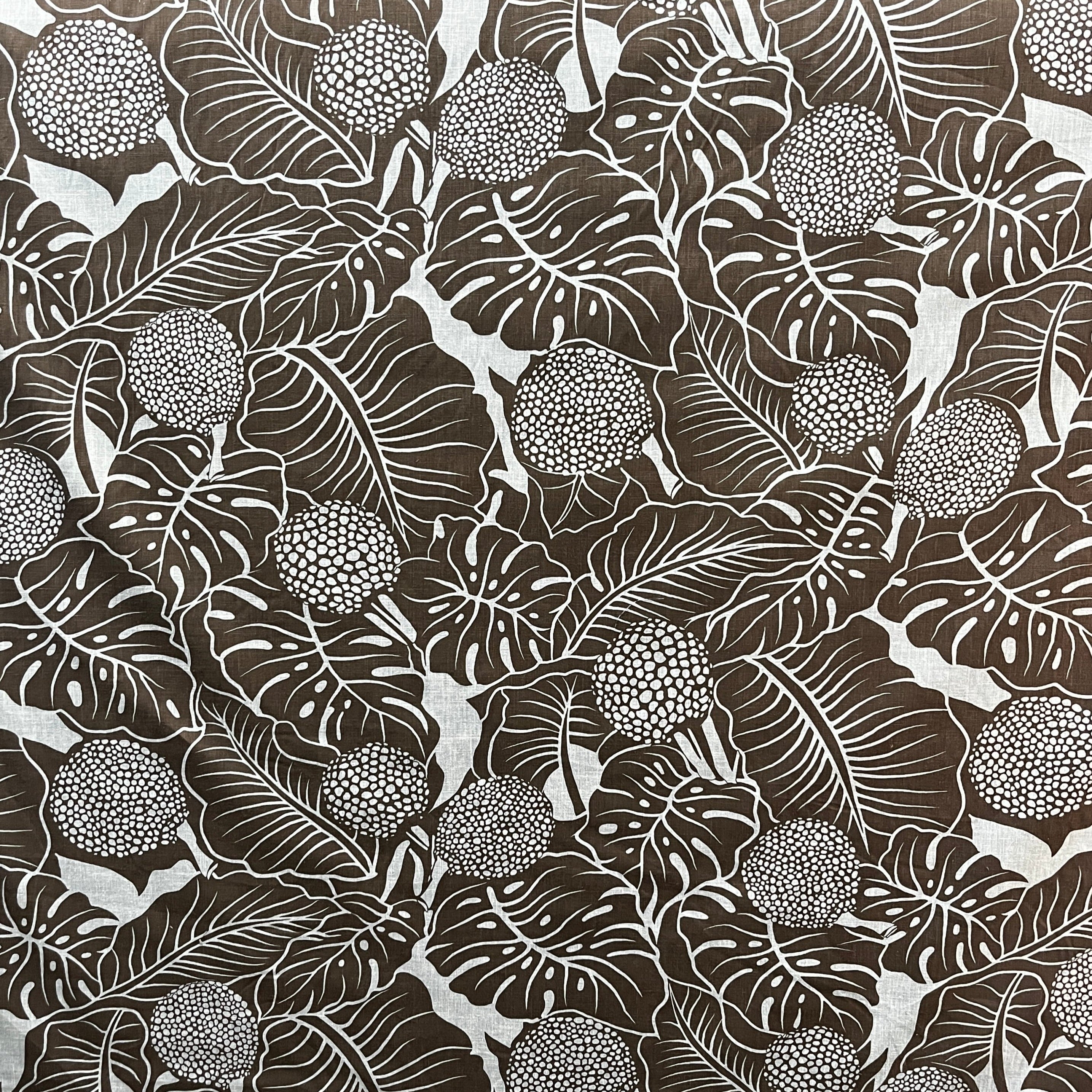 Durian Banana Monstera Leaves Fabric | Chambray (Denim Look