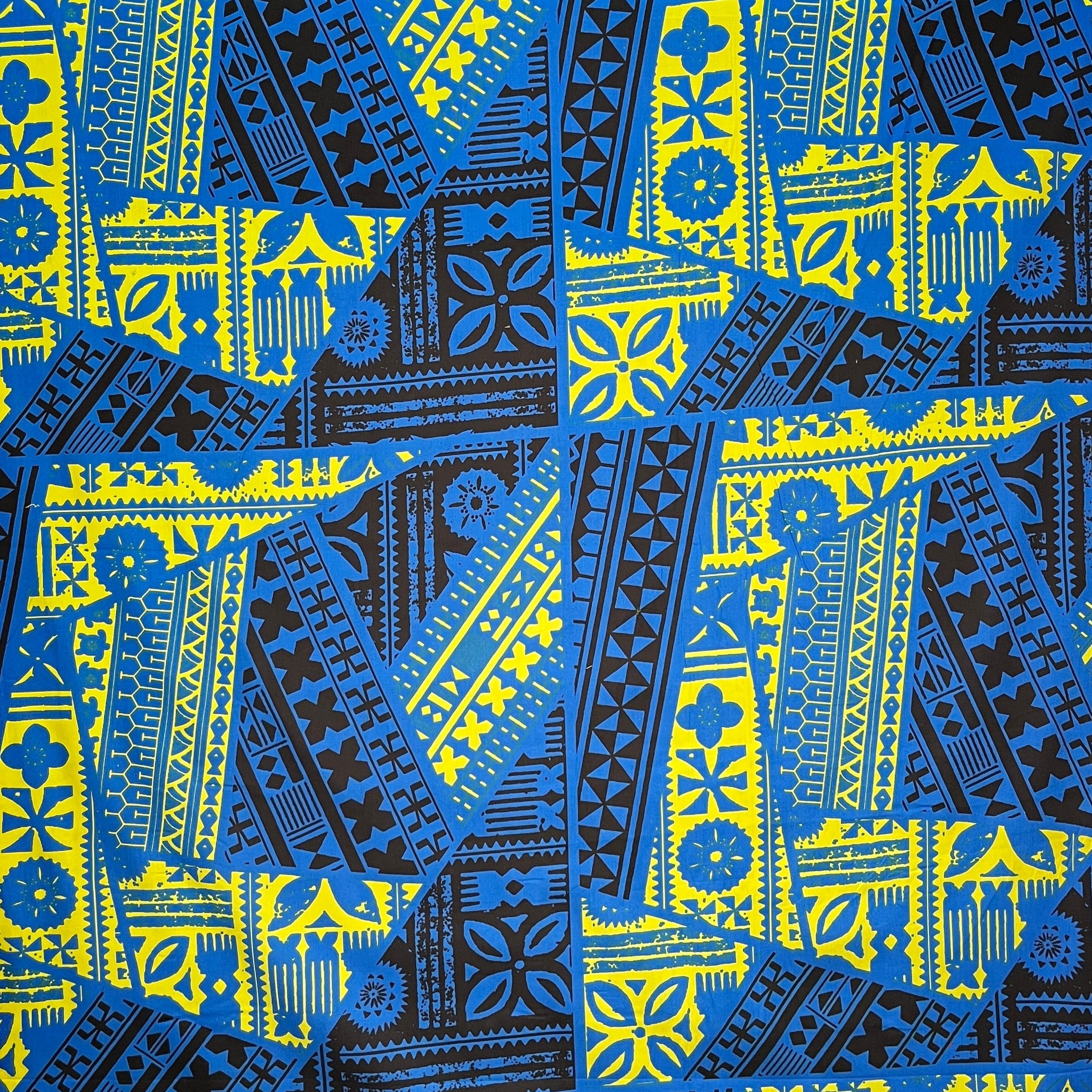 Traditional Tattoo Rectangle & Triangle Geometric Fabric| Cotton | Spandex Palace