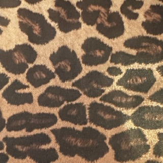 Faux Leopard Foiled Print Polyester Spandex Fabric | Spandex Palace  Brownrown Gold f Foil